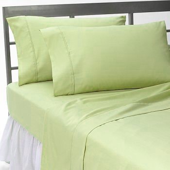 Dreamz Bedding- 450-Thread-Count Egyptian Cotton Bed Sheet Set 30 Inch Extra Deep Pocket Expanded Queen/Super Queen/Olympic Queen Size, Sage Green Solid 450TC 100% Cotton Sheet Set