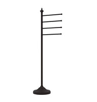 Allied Brass TS-4L-ORB Floor 4 Pivoting Swing Arm Holder Towel Stand, Oil Rubbed Bronze