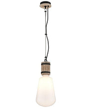 Load image into Gallery viewer, Troy Lighting F4552 Fulton - 20.75&quot; One Light Medium Pendant, Rusty Iron/Salvaged Wood Finish with Opal White Glass
