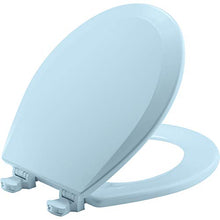Load image into Gallery viewer, BEMIS 500EC 464 Toilet Seat with Easy Clean &amp; Change Hinges, ROUND, Durable Enameled Wood, Dresden Blue
