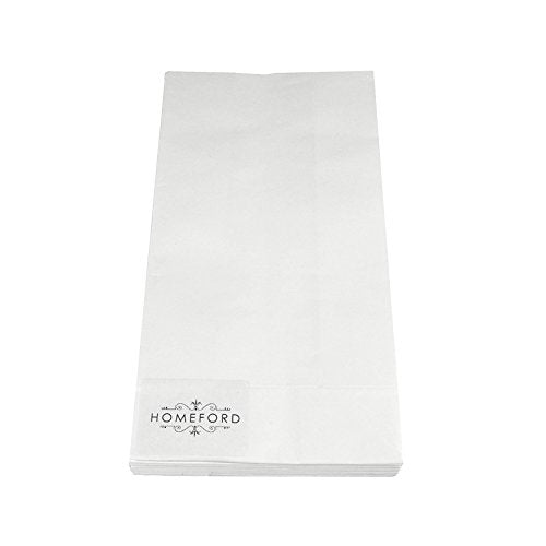 Homeford Solid Color Paper Treat Bags, 9-1/2-Inch x 5-inch (White)
