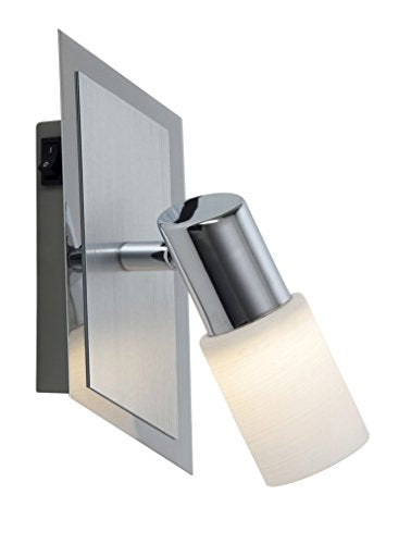Arnsberg 821470105 Contemporary Modern LED Wall Sconce from Dallas Collection in Pwt, Nckl, B/S, Slvr. Finish, 2.50 inches, Alum Color