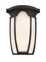 Load image into Gallery viewer, Designers Fountain 34231-BK Tudor Row - Two Light Outdoor Wall Sconce, Black Finish with Opal Glass
