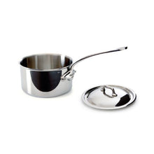 Load image into Gallery viewer, Mauviel Made In France M&#39;Cook 5 Ply Stainless Steel 5210.17 1.9 Quart Saucepan with Lid, Cast Stainless Steel Handle
