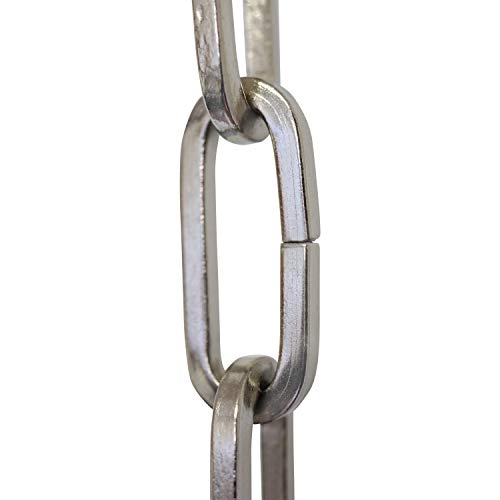 RCH Hardware CH-I-49S-PN Iron Chandelier Chain, Polished Nickel (1 Foot)