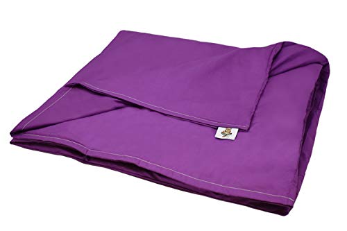 SENSORY GOODS - Young Adult Medium Weighted Blanket - Made in America - 13lb Heavy Pressure - Purple - 100% Organic Cotton Non-Removable Cover (58'' x 41'') Provides Comfort and Relaxation.