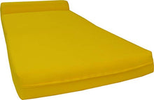 Load image into Gallery viewer, D&amp;D Futon Furniture Yellow Sleeper Chair Folding Foam Beds, Sofa Bed 6 x 32 x 70, 1.8 lb Density Foam.
