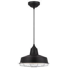 Load image into Gallery viewer, Westinghouse Lighting 6401000 Academy One-Light LED Indoor Pendant, Black Finish with Chrome Cage
