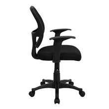 Load image into Gallery viewer, Offex Mid Back Black Mesh Swivel Task Chair with Arms [LF-W-118A-BK-GG]
