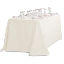 Load image into Gallery viewer, LinenTablecloth 90 x 132 in. Rectangular Polyester Tablecloth Ivory
