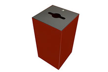 Load image into Gallery viewer, Witt Industries 32GC04-SC GeoCube Recycling Receptacle with Combination Slot/Round Opening, Steel, 32 gal, Scarlet
