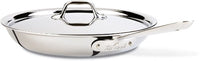 All-Clad D3 Stainless Cookware, 12-Inch Fry Pan with Lid, Tri-Ply Stainless Steel, Professional Grade