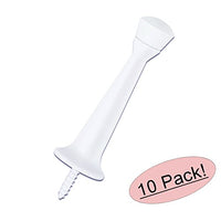 Designers Impressions White Heavy Duty Solid Rigid Door Stop w/ Rubber Tip : 7146 - 10 Pack