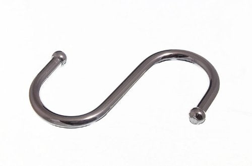 S HOOK UTILITY KITCHEN RACK HOOK BALL END CHROME 3 INCH 75MM (pack of 50)