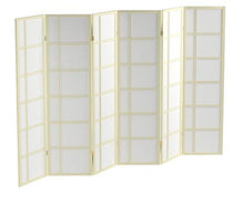 Load image into Gallery viewer, Oriental Furniture 6 ft. Tall Double Cross Shoji Screen - Special Edition - Ivory - 6 Panels

