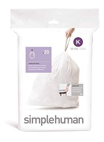 simplehuman Code K 35-45L, White, 20 ct