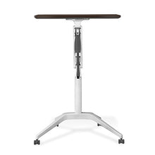 Load image into Gallery viewer, Unique Furniture Workpad Height Adjustable Laptop Cart Mobile Desk, with Espresso Top
