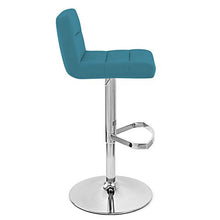 Load image into Gallery viewer, Zuri Furniture Light Blue Lattice Adjustable Height Swivel Armless Bar Stool
