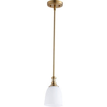 Load image into Gallery viewer, Quorum 3811-80 Transitional One Light Pendant from Richmond Collection in Brass Finish,
