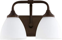 Quorum 5059-2-86 Transitional Two Light Vanity from Enclave Collection in Bronze / Dark Finish,