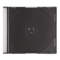 AcePlus 100 Slim Black CD Jewel Cases 5.2mm with Free Bonus Gift 10-pk CD-R 80 mins Discs