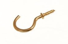 Load image into Gallery viewer, CUP HOOK 25MM TO SHOULDER TOTAL LENGTH 38MM BRASS PLATED EB (pack 1000)
