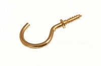 CUP HOOK 25MM TO SHOULDER TOTAL LENGTH 38MM BRASS PLATED EB (pack 1000)