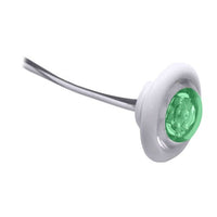Innovative Lighting LED Clear Lens Bulkhead Shortie Light with White Grommet, Green