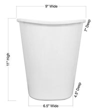Load image into Gallery viewer, RNK Shops Geometric Diamond Waste Basket - Single Sided (White) (Personalized)
