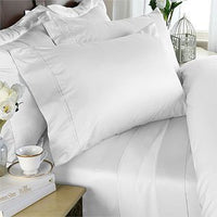 White Solid Luxury Sheet Set King Size