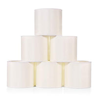 Wellmet Chandelier Shades,ONLY for Candle Bulbs,Clip-on Drum Lamp Shades,Set of 6,5.5