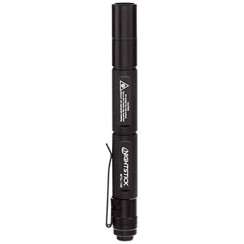 Nightstick MTU-106 Mini-TAC UV Flashlight with 2 AAA, Black,Small