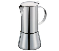 Cilio Aida Stainless Steel Stovetop Espresso Maker, Polished Stainless, 10 Cup
