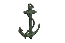 Load image into Gallery viewer, Hampton Nautical Decorative Cast Iron Wall Anchor Key Hook, 5&quot;, Antique Bronze

