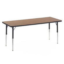 Load image into Gallery viewer, 4000 Series Rectangular Activity Table, 24&quot;L x 60&quot;W, Grey Nebula Top, Char Black Upper Frame, Standard Adjustable Legs
