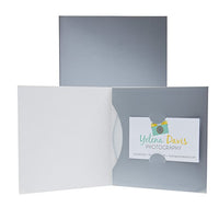 Neil Enterprises Paper CD or DVD and Business Card Holder Sleeve - 100 Pack (Silver)