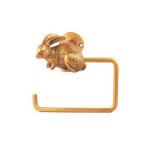 Load image into Gallery viewer, Solid Brass Toilet Tissue Holder Exclusive Design Rabbit
