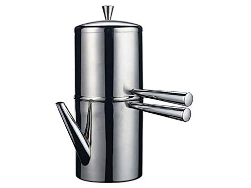 Ilsa Stainless Steel Neapolitan Drip Coffee Maker with Spout, 9 Cup