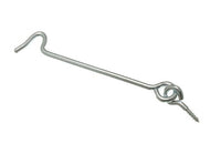 WIRE GATE HOOK AND SCREW EYE 100MM 4 INCH BZP STEEL (pack of 100)