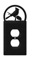 SWEN Products Cardinal Wall Plate Cover (Single Outlet, Black)