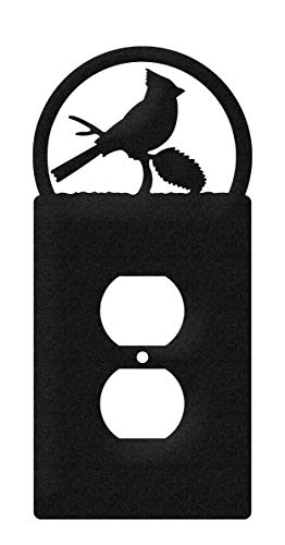 SWEN Products Cardinal Wall Plate Cover (Single Outlet, Black)