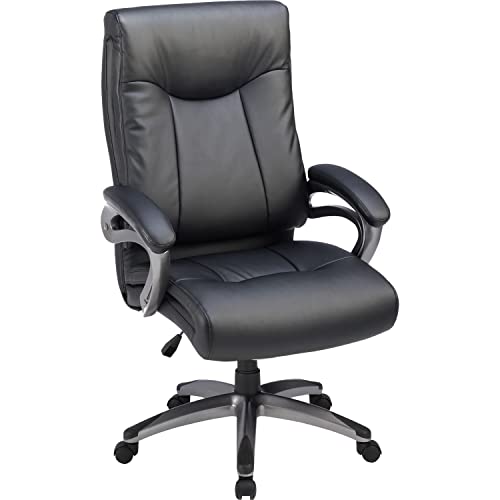 Lorell High-Back Executive Chair, 27 by 30 by 46-1/2-Inch, Black
