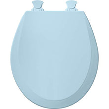Load image into Gallery viewer, BEMIS 500EC 464 Toilet Seat with Easy Clean &amp; Change Hinges, ROUND, Durable Enameled Wood, Dresden Blue
