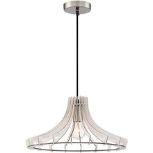 Load image into Gallery viewer, Arnsberg R30254727 Wood 17&quot; Flared Pendant Light in White
