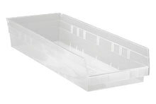 Load image into Gallery viewer, Quantum Clear View Durable High Density Economy Shelf Storage Bin 23 5/8&quot;L x 8 3/8&quot;W x 4&quot;H
