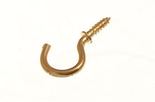 Load image into Gallery viewer, Lot Of 50 Cup Hook 13Mm To Shoulder Total Length 18Mm Brass Plated Eb
