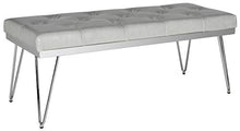 Load image into Gallery viewer, Safavieh Home Collection Marcella Grey &amp; Chrome Bench
