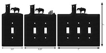 Load image into Gallery viewer, SWEN Products Outhouse Metal Wall Plate Cover (Single Outlet, Black)
