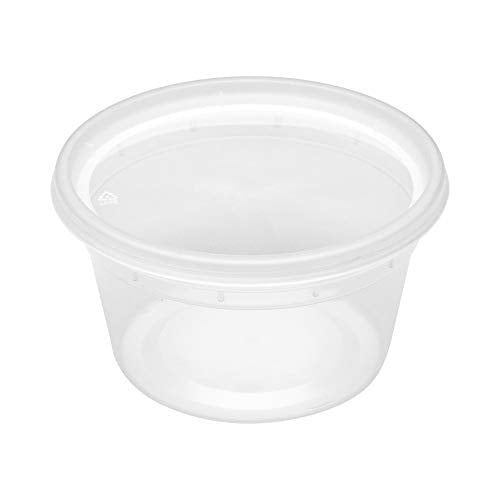 12-oz Asporto Microwavable To-Go Container Clear Round Soup with Plastic Lid for