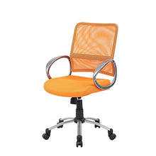 Load image into Gallery viewer, Boss Office Products Mesh Back Task Chair with Pewter Finish in Orange
